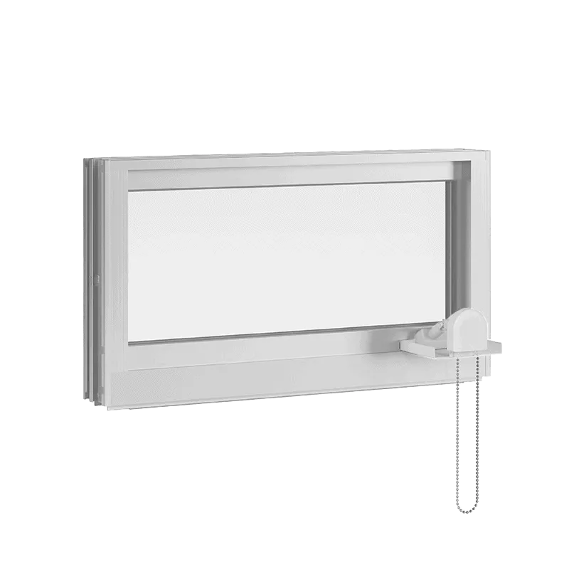 หน้าต่างอลูมิเนียม บานกระทุ้งชนิดโซ่บังคับ