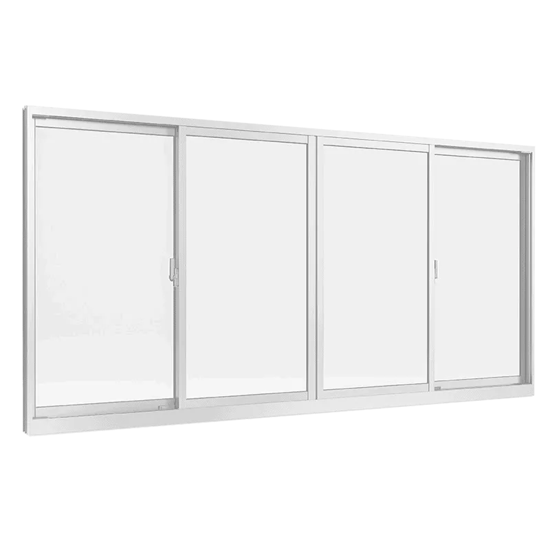 หน้าต่างอลูมิเนียม บานเลื่อน 4 บาน 2 ราง