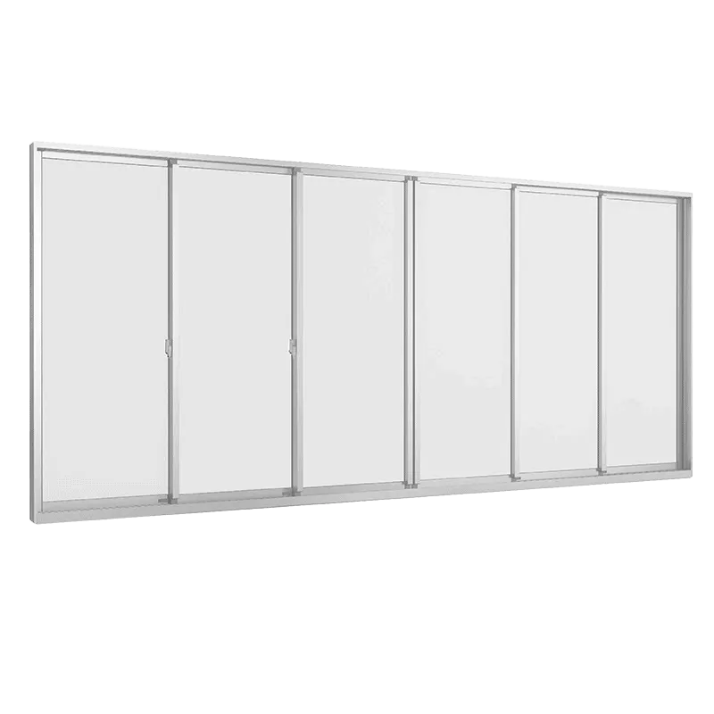 ประตูอลูมิเนียม บานเลื่อน 6 บาน 3 ราง