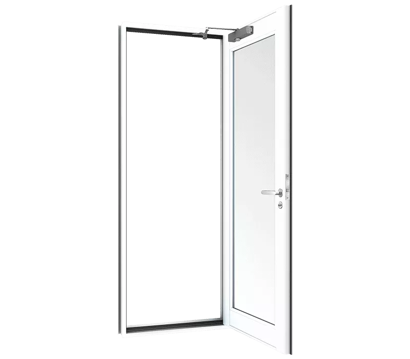 ประตูอลูมิเนียม บานเปิดออก แบบเดี่ยว