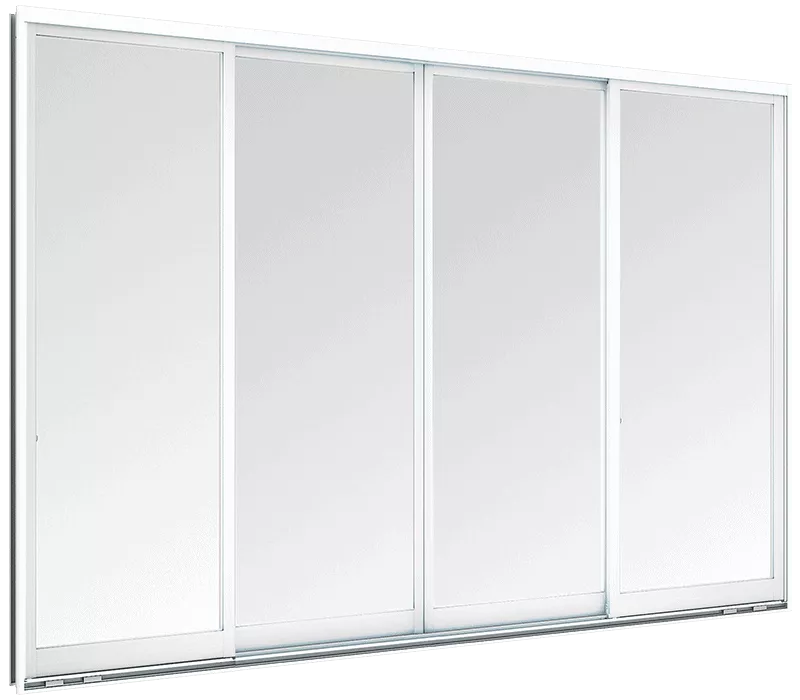 หน้าต่างอลูมิเนียม บานเลื่อน (4 บาน 2 ราง)