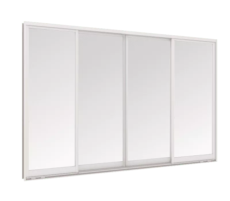 หน้าต่างอลูมิเนียม บานเลื่อนแบบกึ่งกลาง